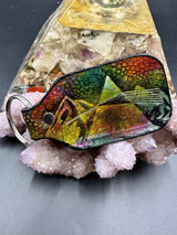 Stamped Leather Keychain - Pink Floyd