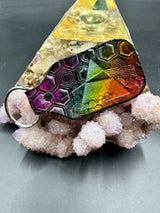 Stamped Leather Keychain - Pink Floyd