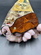 Stamped Leather Keychain - Pink Floyd