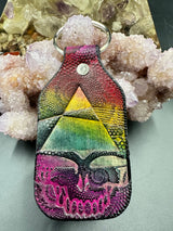 Stamped Leather Keychain - Pink Floyd