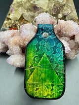 Stamped Leather Keychain - Pink Floyd