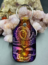 Stamped Leather Keychain - Grateful Large Stealie