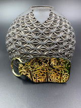 Stamped Leather Keychain - Mushrooms