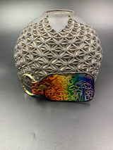 Stamped Leather Keychain - Mushrooms