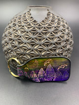 Stamped Leather Keychain - Trees