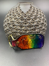 Stamped Leather Keychain - Trees