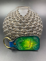 Stamped Leather Keychain - Music