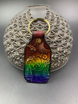 Stamped Leather Keychain - Music