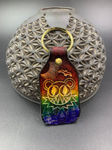 Stamped Leather Keychain - Bear