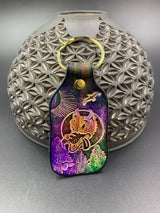 Stamped Leather Keychain - Wolf