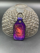 Stamped Leather Keychain - Music