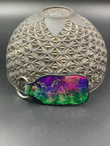 Stamped Leather Keychain - Trees