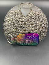 Stamped Leather Keychain - Trees