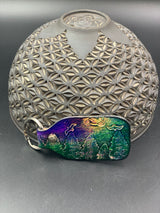 Stamped Leather Keychain - Trees