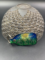 Stamped Leather Keychain - Trees