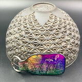 Stamped Leather Keychain - Trees