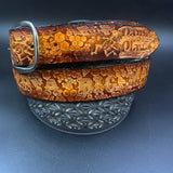 Stamped Leather Belt - Panic