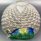 Stamped Leather Keychain - Trees