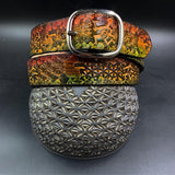 Stamped Leather Belt - Panic