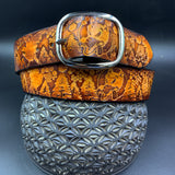 Stamped Leather Belt - Grateful Nature