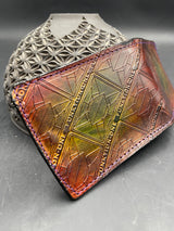 Stamped Leather Bifold Wallet - Funk