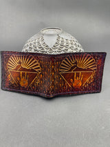 Stamped Leather Bifold Wallet - Grateful