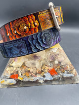 Stamped Leather Belt - Crystal Funk