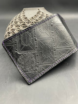 Stamped Leather Bifold Wallet - Funk