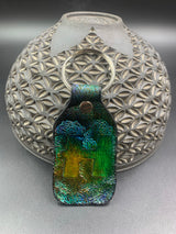 Stamped Leather Keychain - H