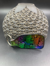 Stamped Leather Keychain - H