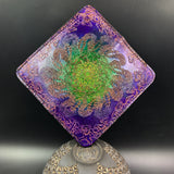 Stamped Leather Bifold Clutch - Roses