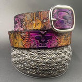 Stamped Leather Belt - Grateful