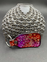 Stamped Leather Keychain - Unicorn