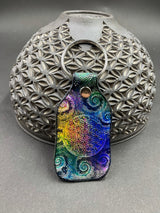 Stamped Leather Keychain - Flower of Life