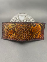 Stamped Leather Bifold Wallet - Sphinx