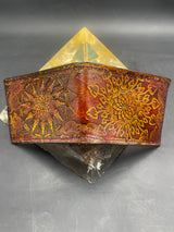 Stamped Leather Bifold Wallet - Sacred Nature