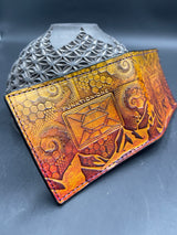 Stamped Leather Bifold Wallet - Funk