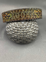 Medium Stamped Leather Dog Collar - Grateful