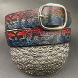 Stamped Leather Belt - Grateful