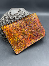 Stamped Leather Bifold Wallet - Bees