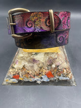 Stamped Leather Belt - Fractal Funk