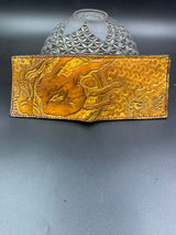 Carved Leather Bifold Wallet - Steelie