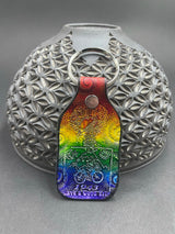 Stamped Leather Keychain - Music