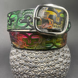 Stamped Leather Belt - Stealie