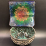 Stamped Leather Bifold Clutch - Mandala