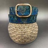 Stamped Leather Belt - Triangle
