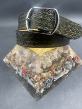 Stamped Leather Belt - Weave