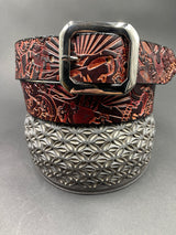 Stamped Leather Belt - Grateful