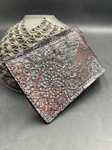 Stamped Leather Bifold Wallet - Bees