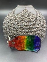 Stamped Leather Keychain - H